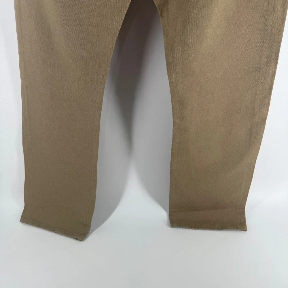Levis 501 Original Fit Jeans Mens 40x32 Khaki Tan Straight Leg Button Fly New